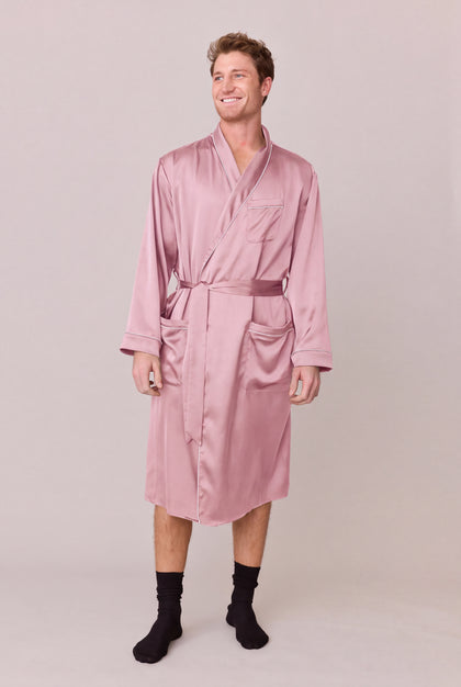 Pre-Game Satin Robe | Perfect Pink