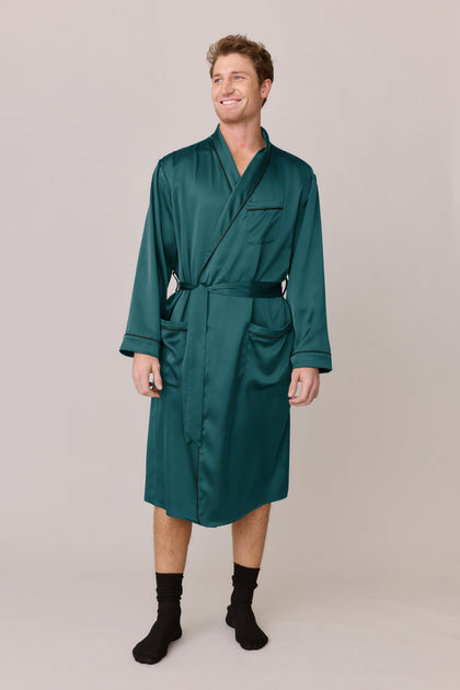 Color: Classic Emerald Satin with Black Piping