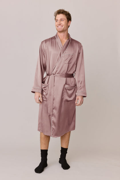 Pre-Game Satin Robe | Made To Order - Rose Quartz