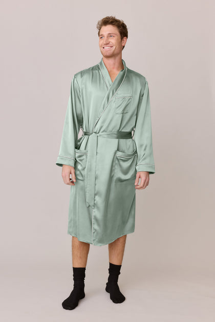 Pre-Game Satin Robe | Made To Order - Sage