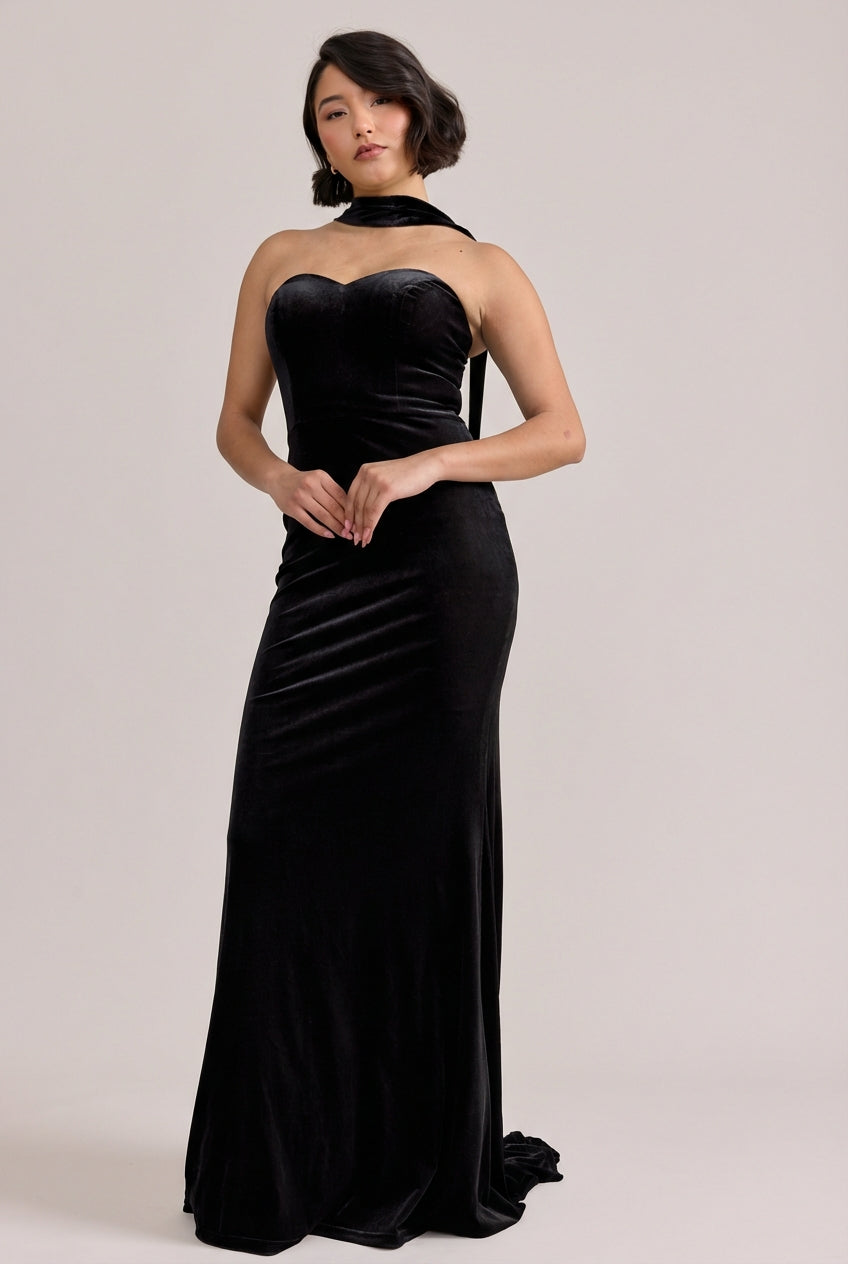 Quinn Velvet Dress | Made To Order Black Quinn Velvet Dress | Made To Order Black
