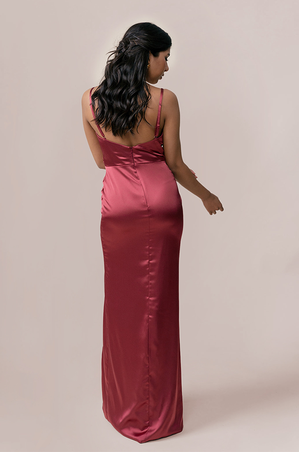 Rava Satin Dress | Made To Order Peach Rava Satin Dress | Made To Order Peach