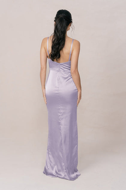 Rava Satin Dress | Made To Order | Light Lavender