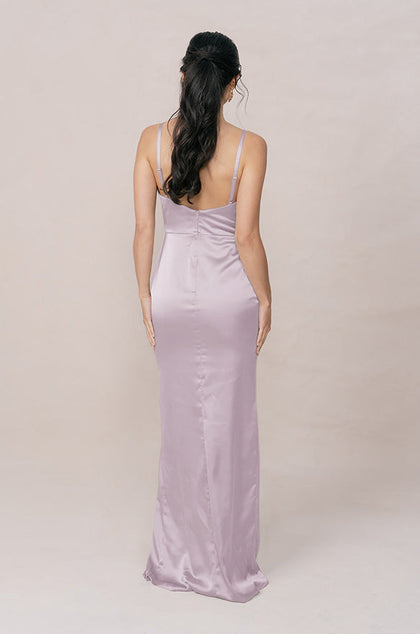 Rava Satin Dress | Made To Order | Lilac