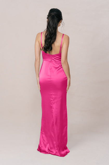 Rava Satin Dress | Made To Order | Malibu Pink