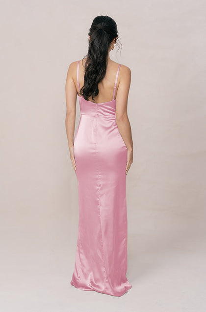 Rava Satin Dress | Made To Order | Perfect Pink