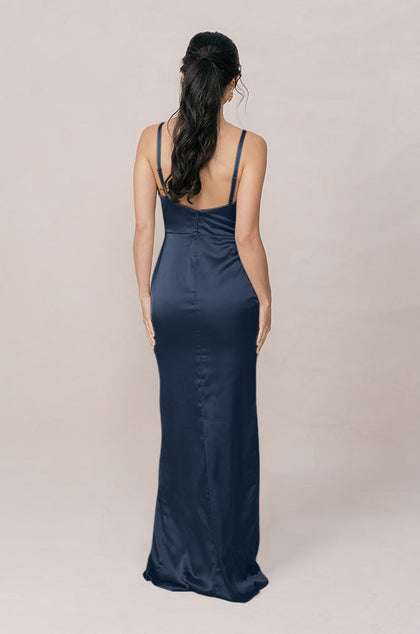Rava Satin Dress | Made To Order | Romantic Blue