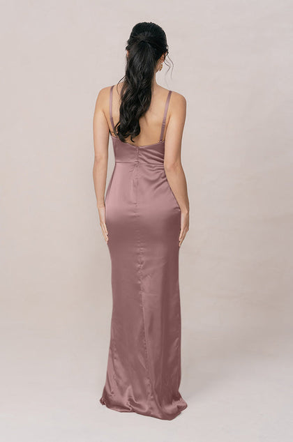 Rava Satin Dress | Made To Order | Rose Quartz