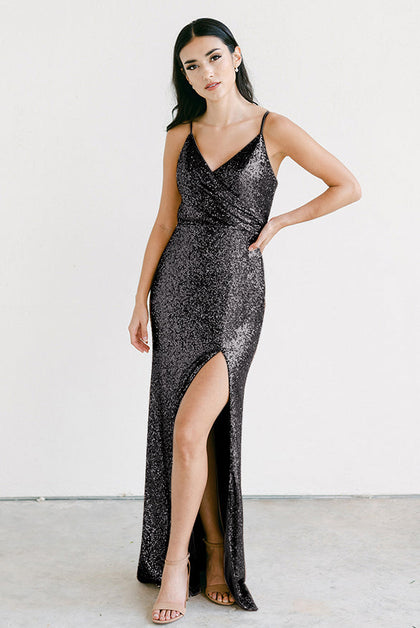 Rava Sequin Dress | Made To Order | Black