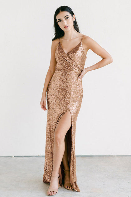 Rava Sequin Dress | Made To Order | Gold