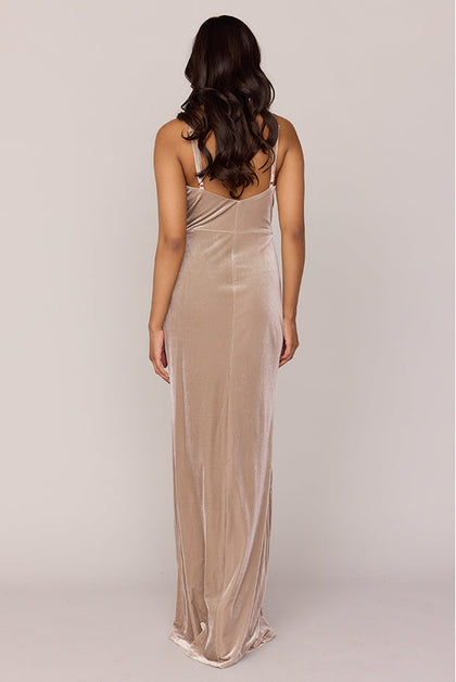Rava Velvet Dress | Made To Order | Champagne