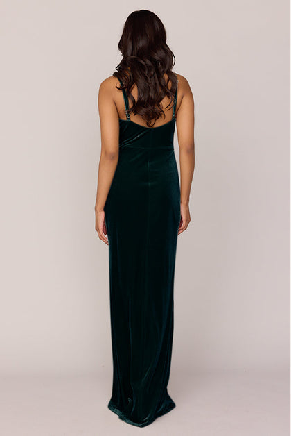 Rava Velvet Dress | Made To Order | Emerald