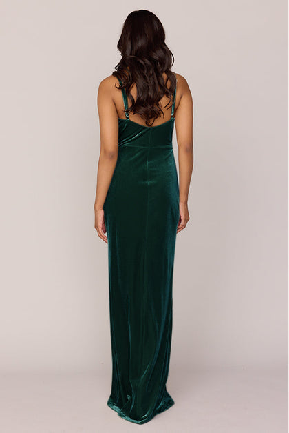 Rava Velvet Dress | Made To Order | Emerald