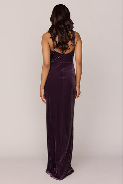 Rava Velvet Dress | Made To Order | Purple