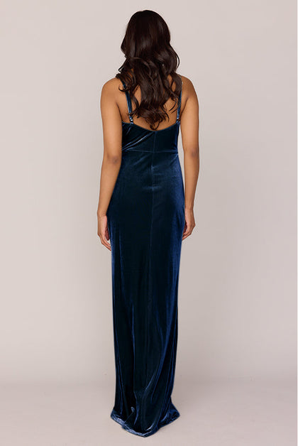 Rava Velvet Dress | Made To Order | Royal Blue