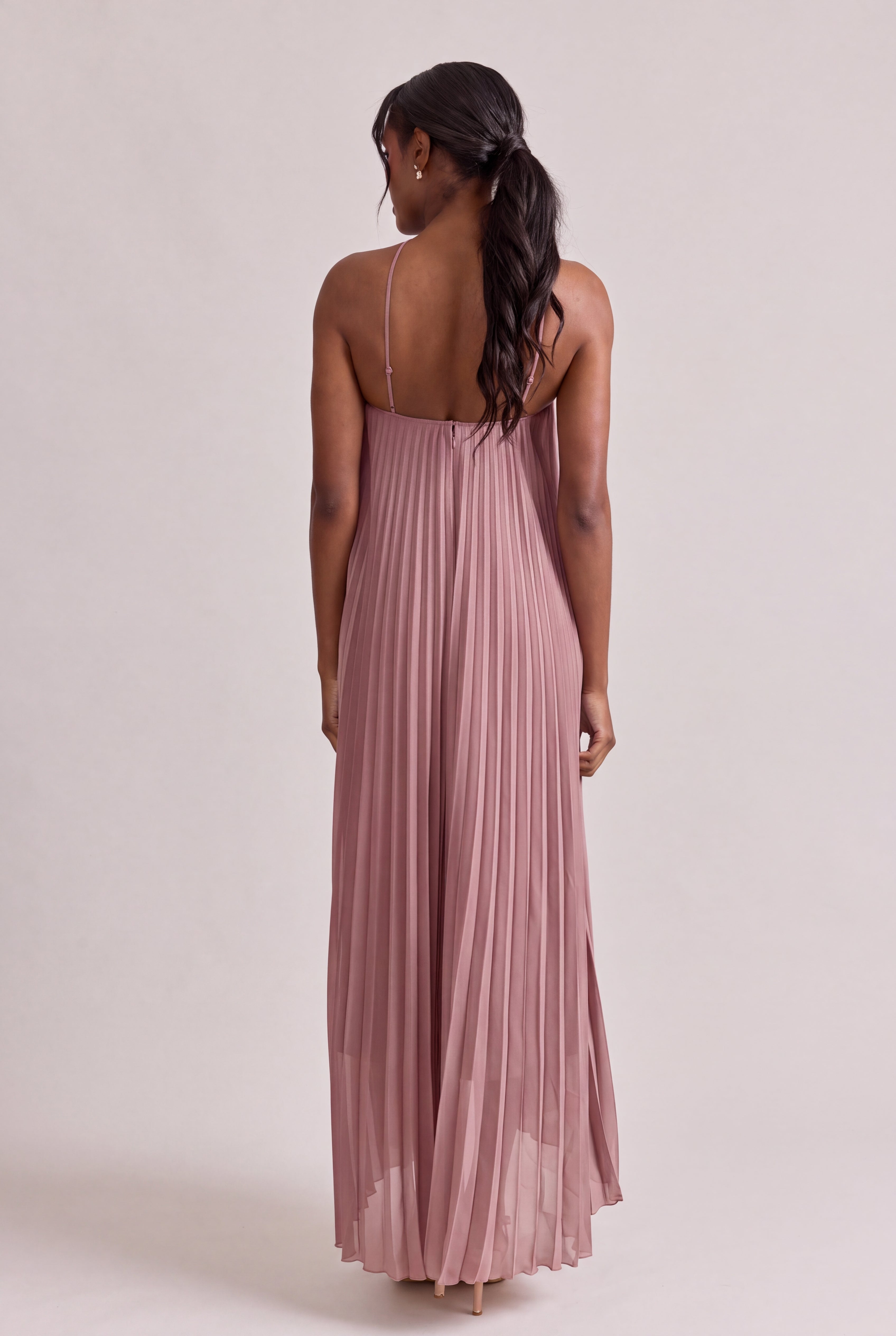 Rayne Chiffon Pleated Dress | Desert Rose