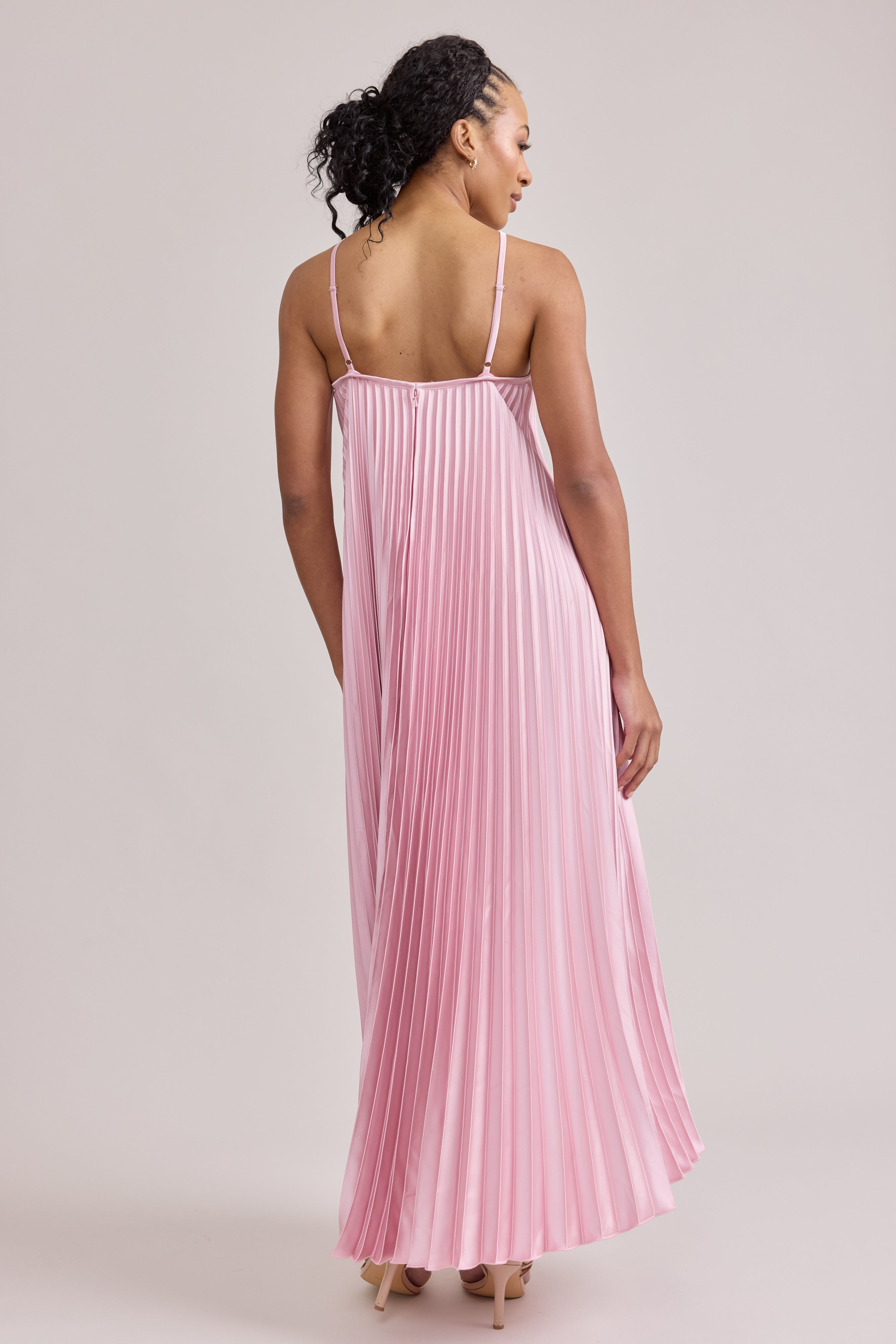 Rayne Satin Pleated Dress | Made To Order Pistachio Rayne Satin Pleated Dress | Made To Order Pistachio