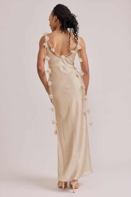 Remi Luxe Satin Dress | Made To Order | Gold Champagne