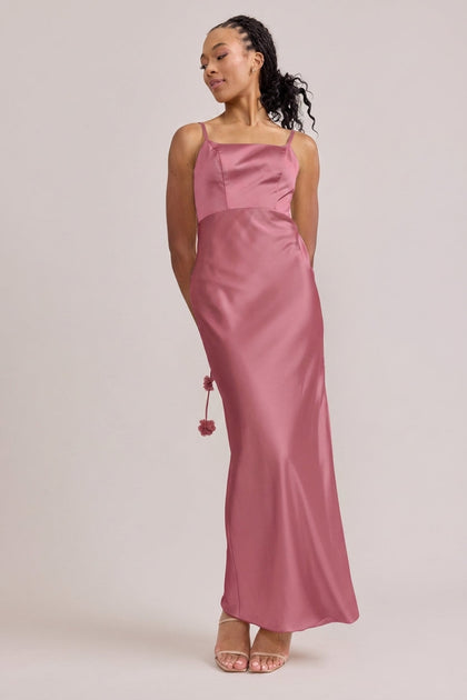 Remi Satin Dress | Made To Order | Raspberry