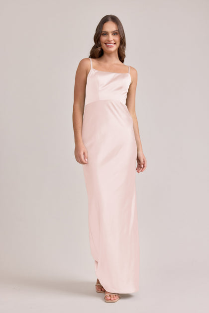 Remi Satin Dress | Made To Order | Blush