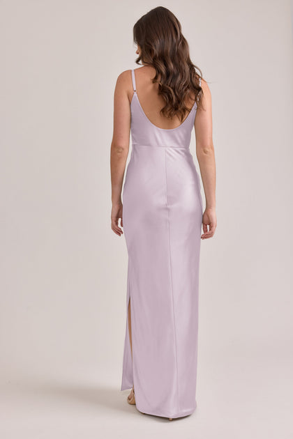 Remi Satin Dress | Made To Order | Lilac