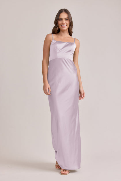 Remi Satin Dress | Made To Order | Lilac