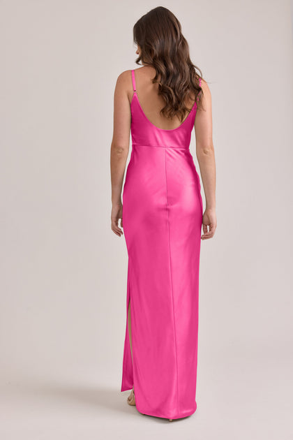 Remi Satin Dress | Made To Order | Malibu Pink