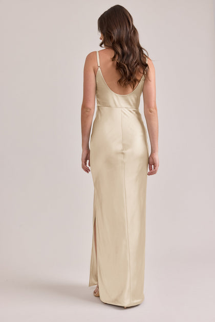 Remi Satin Dress | Made To Order | Yellow