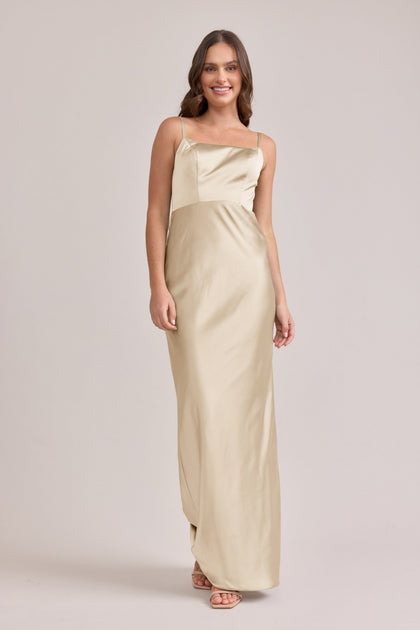 Remi Satin Dress | Made To Order | Yellow