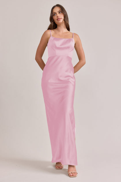 Remi Satin Dress | Made To Order | Perfect Pink