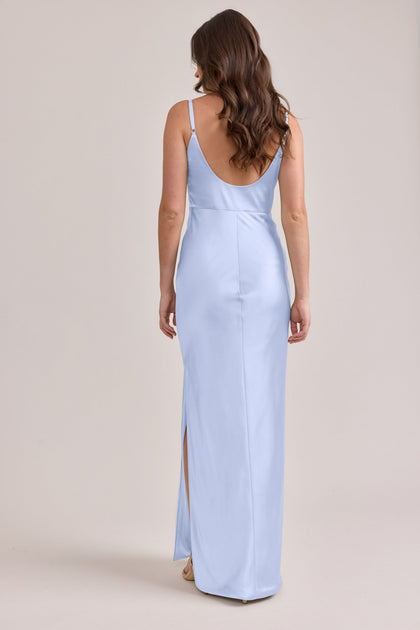 Remi Satin Dress | Made To Order | Periwinkle
