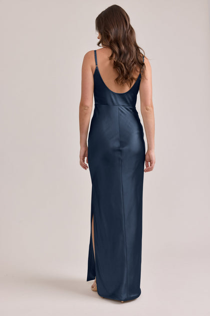 Remi Satin Dress | Made To Order | Romantic Blue