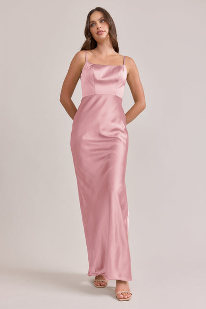Remi Satin Dress | Made To Order | Rosette