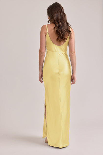 Remi Satin Dress | Made To Order | Yellow