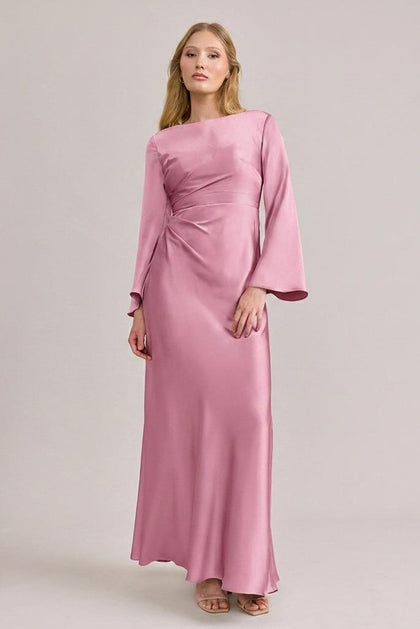 Rhiannon Satin Dress | Made To Order | Rosette