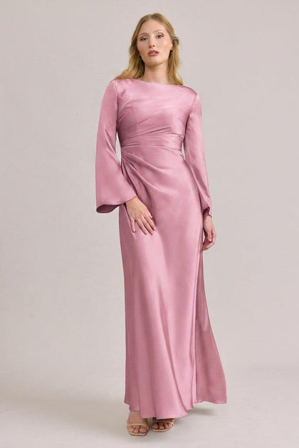 Rhiannon Satin Dress | Made To Order | Rosette