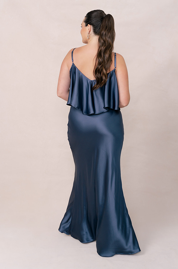 Riley Convertible Satin Dress | Made to Order Gold Riley Convertible Satin Dress | Made to Order Gold