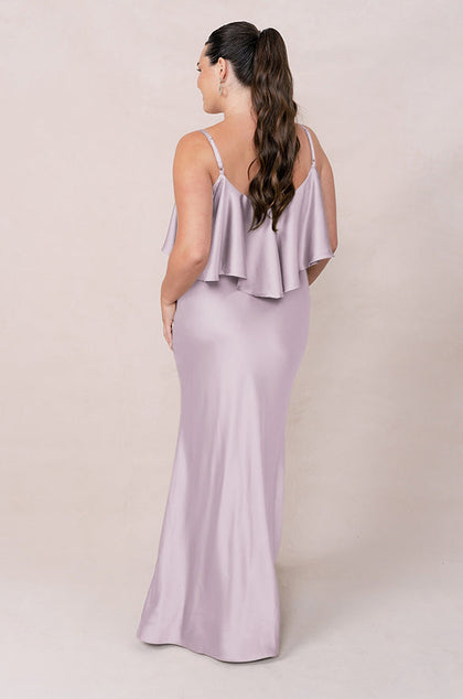 Riley Convertible Satin Dress | Made To Order | Lilac