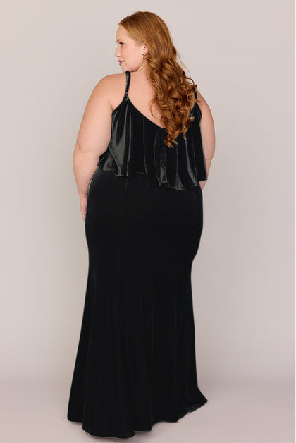 Riley Convertible Velvet Dress | Made To Order | Black