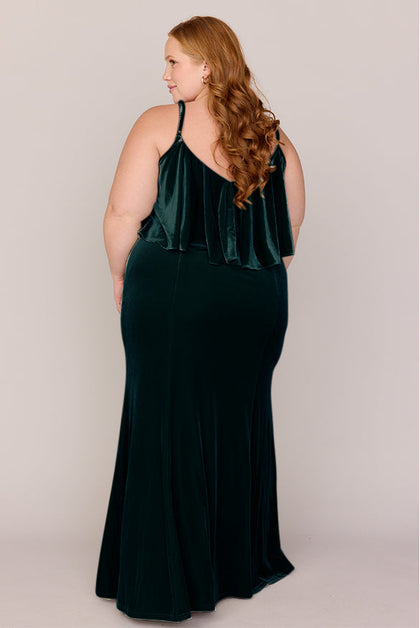Riley Convertible Velvet Dress | Made To Order | Classic Emerald