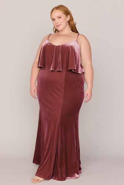 Riley Convertible Velvet Dress | Made To Order | Dusty Rose