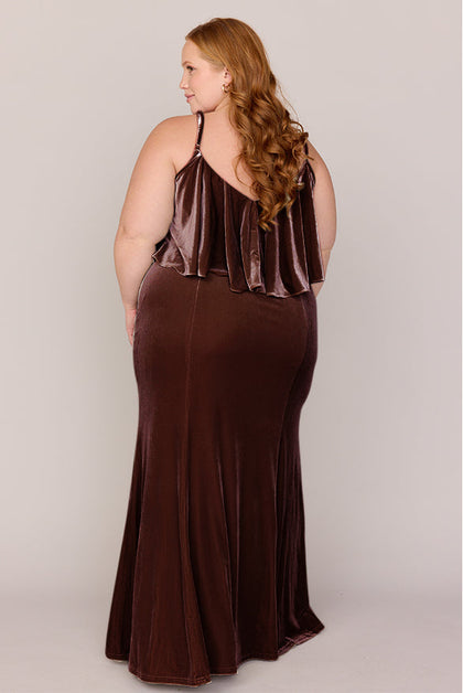 Riley Convertible Velvet Dress | Made To Order | Mahogany