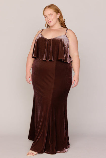 Riley Convertible Velvet Dress | Made To Order | Mahogany