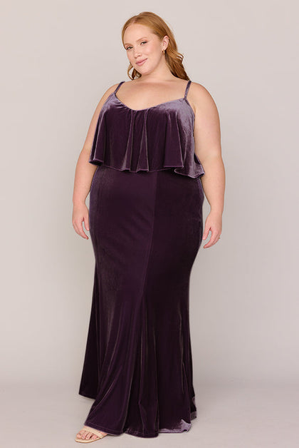 Riley Convertible Velvet Dress | Made To Order | Purple