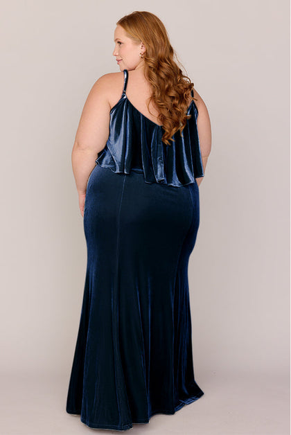 Riley Convertible Velvet Dress | Made To Order | Royal Blue