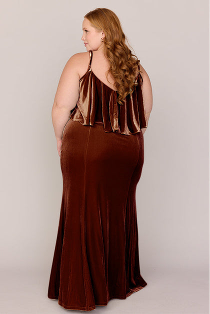 Riley Convertible Velvet Dress | Made To Order | Rust