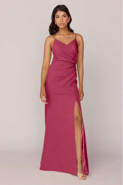 Rory Crepe Dress | Made To Order | Berry