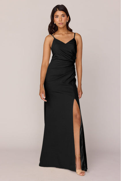 Rory Crepe Dress | Made To Order | Black