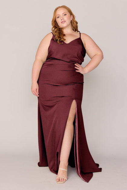 Rory Crepe Dress | Made To Order | Cabernet