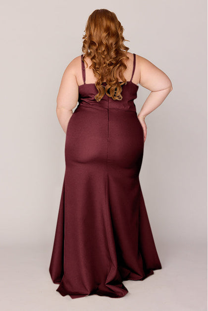 Rory Crepe Dress | Made To Order | Cabernet